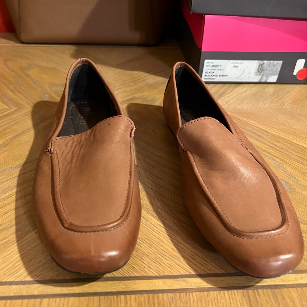 Born Brown Leather Women's Loafers